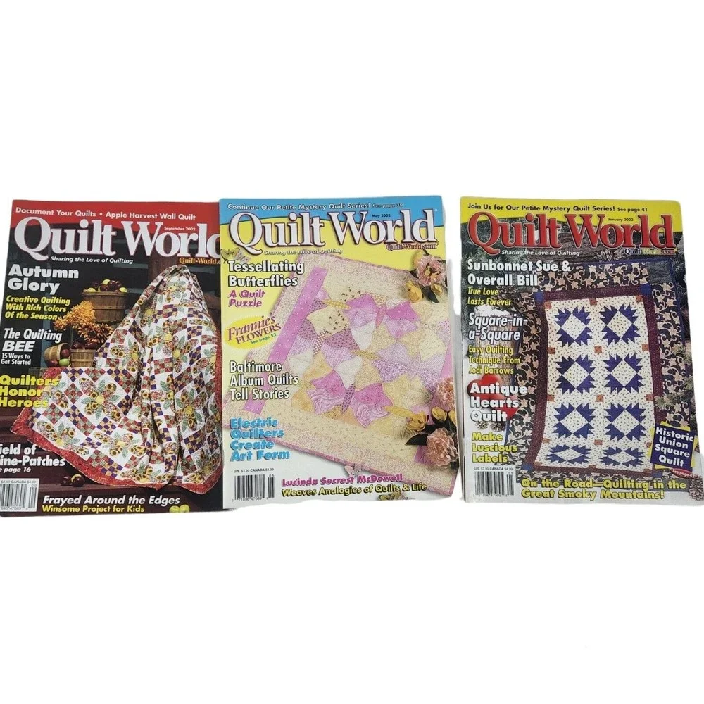 Vintage Quilt World Magazine Lot Of 15 - 2000, 2001, 2002